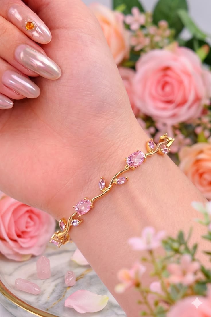 Pink Tulip Bracelet