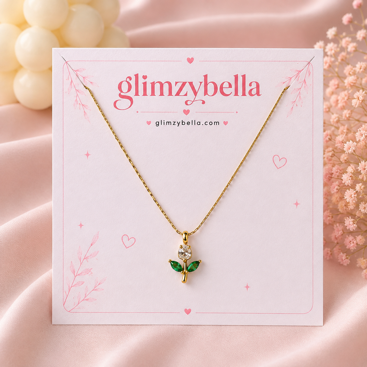 White Tulip Necklace
