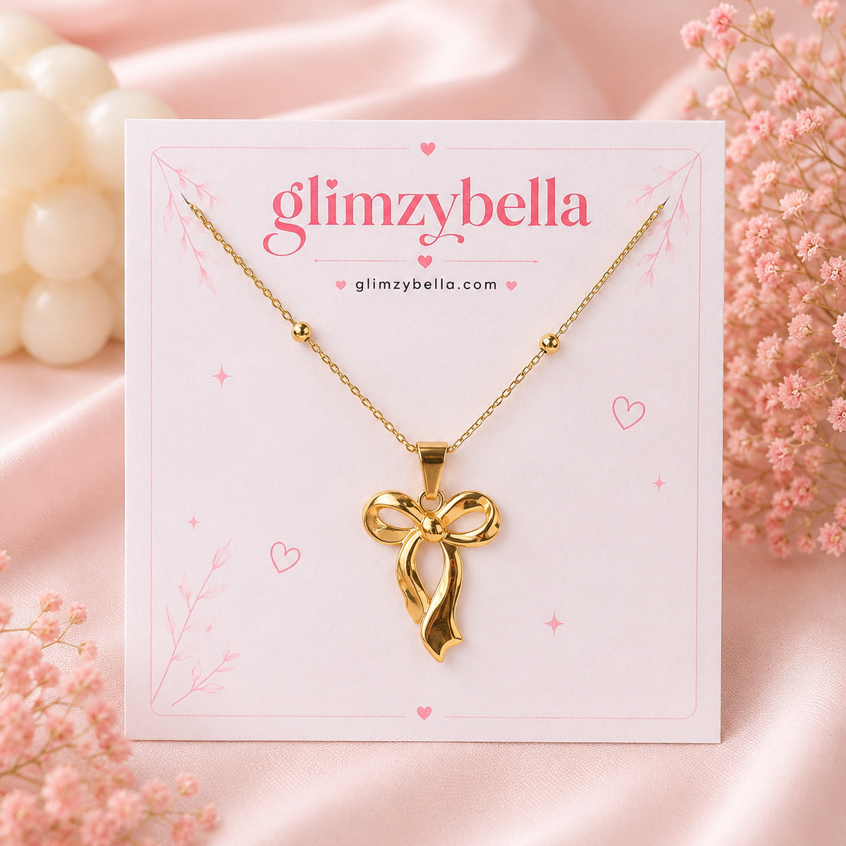 Golden Bow Necklace