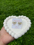 Crystal Bow Stud Earrings