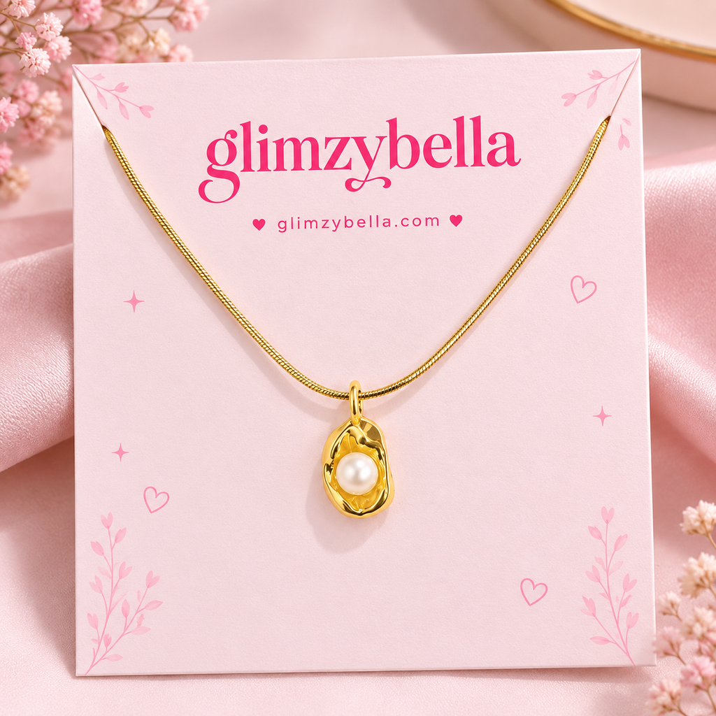 Elegant Pearl Pendant Necklace | Gold-Plated Minimal Necklace