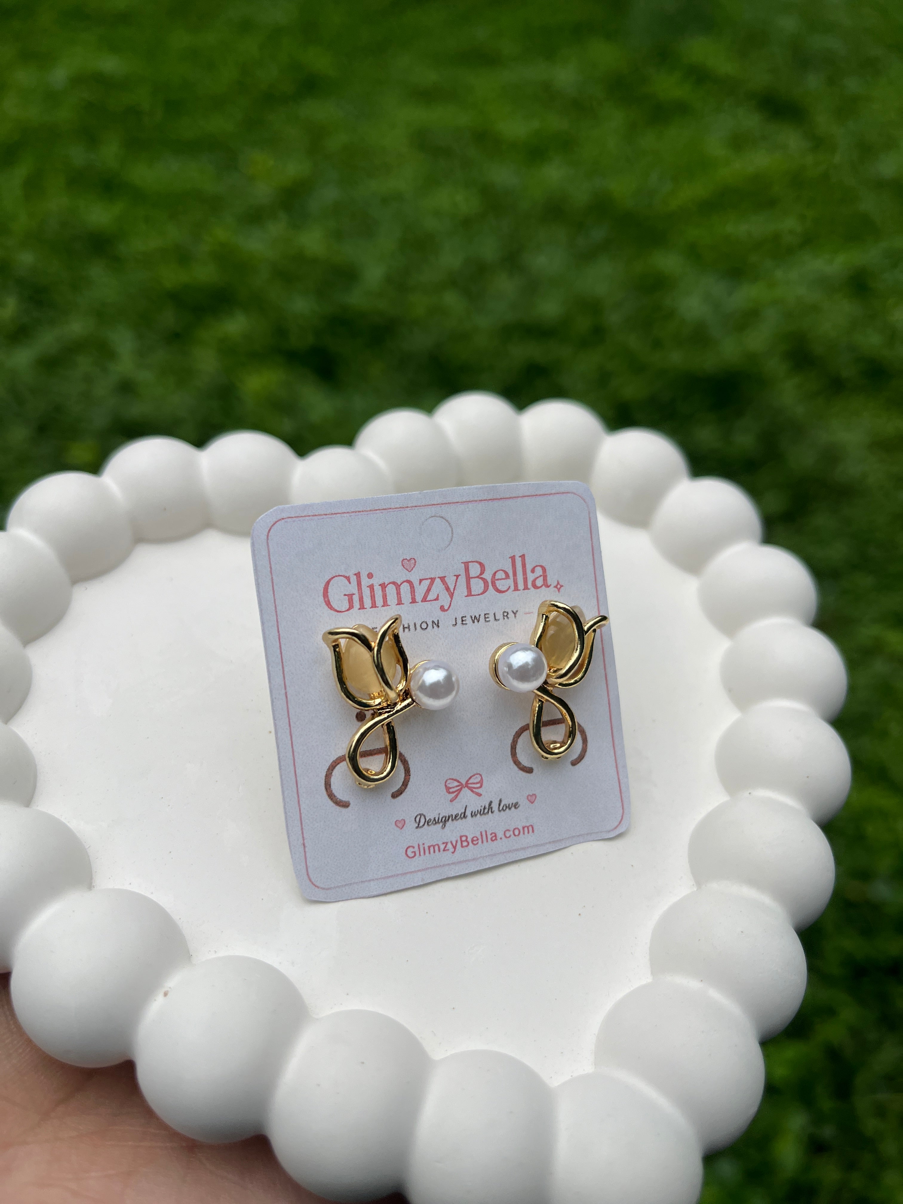 Pearl Bloom Stud Earrings