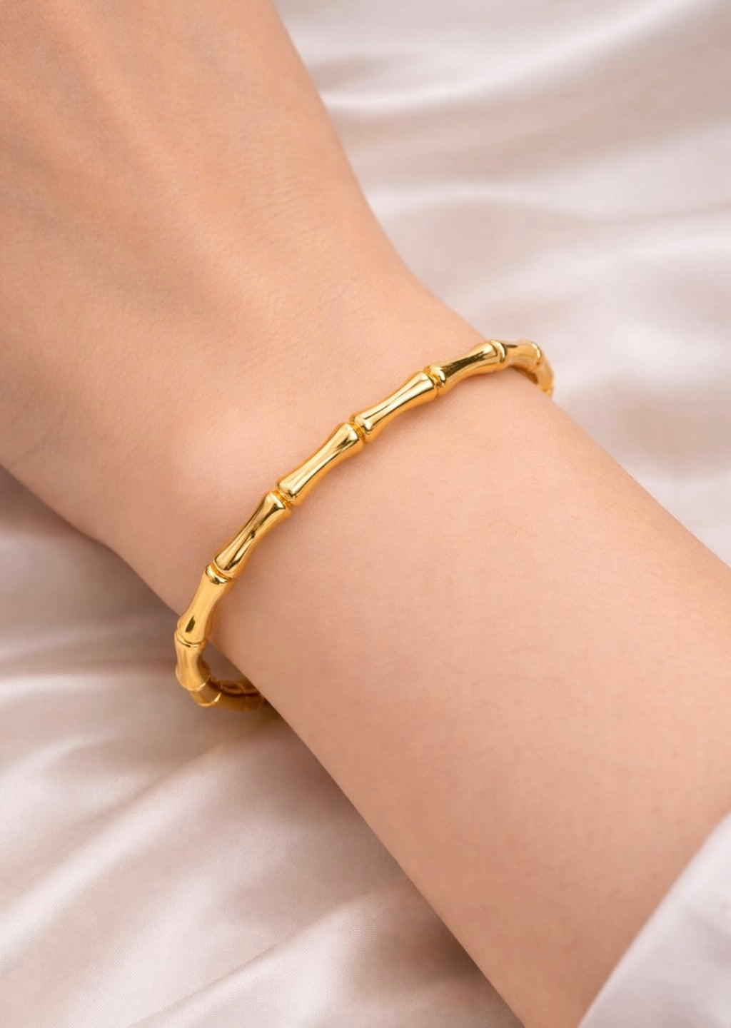 Bamboo Gold Stretch Bracelet