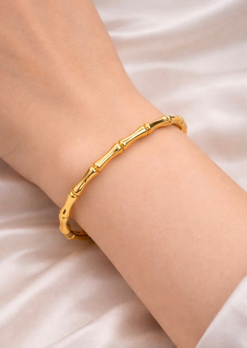 Bamboo Gold Stretch Bracelet