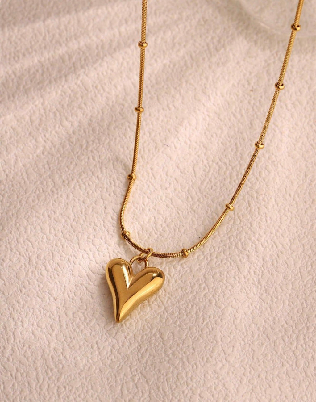 Golden Love Heart Necklace