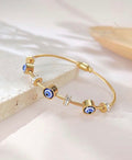 Evil Eye Gold Plated Bracelet for Women Trendy Charm Bracelet