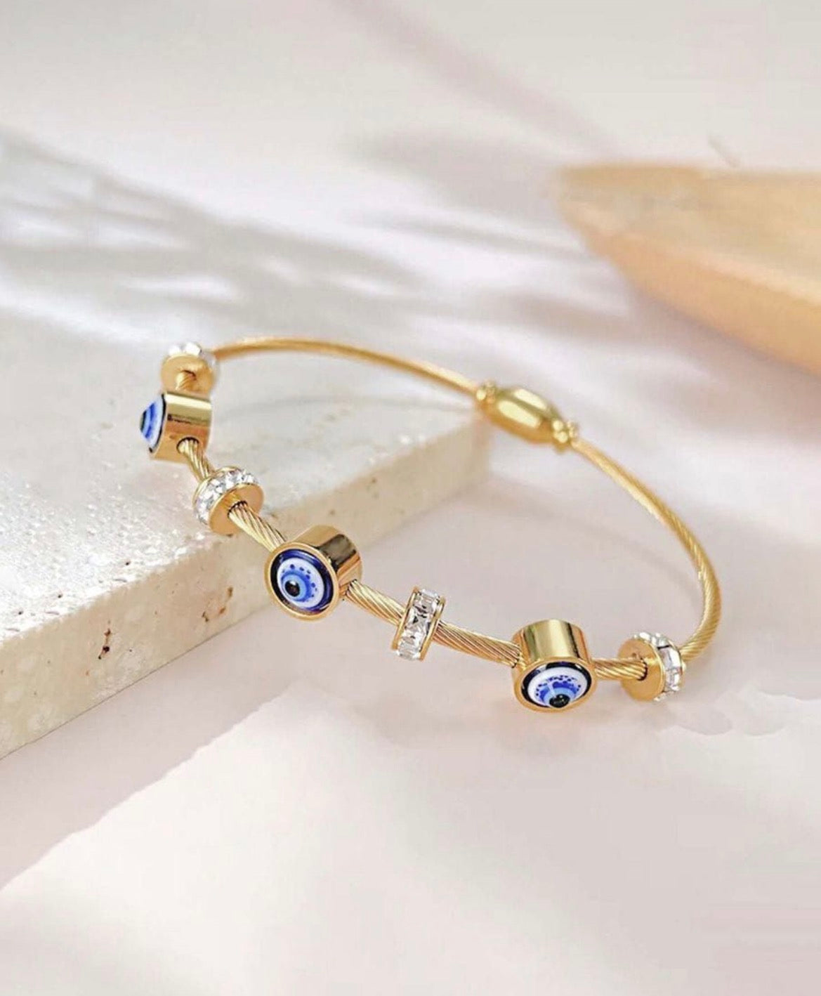 Evil Eye Gold Plated Bracelet for Women Trendy Charm Bracelet