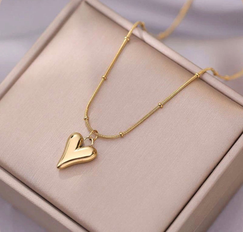 Golden Love Heart Necklace