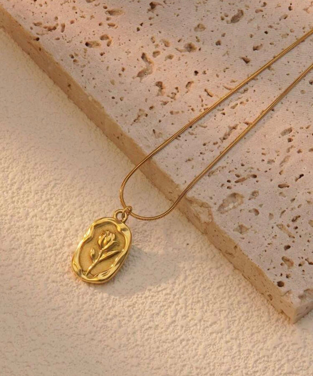 Golden Bloom Pendant Necklace
