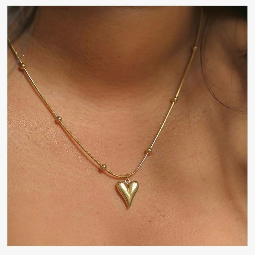 Golden Love Heart Necklace