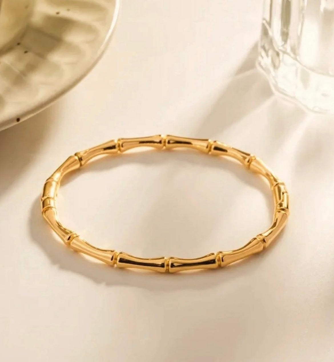 Bamboo Gold Stretch Bracelet