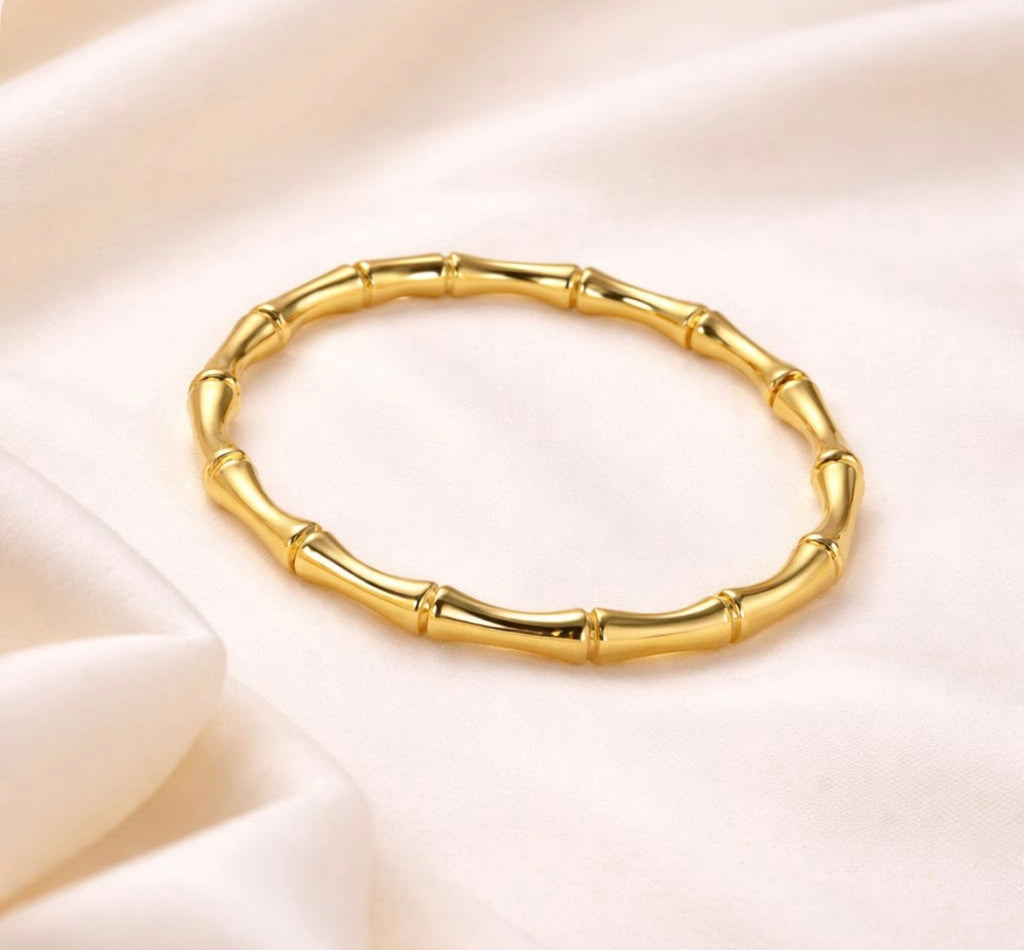Bamboo Gold Stretch Bracelet