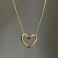 Golden Heart Pendant Necklace