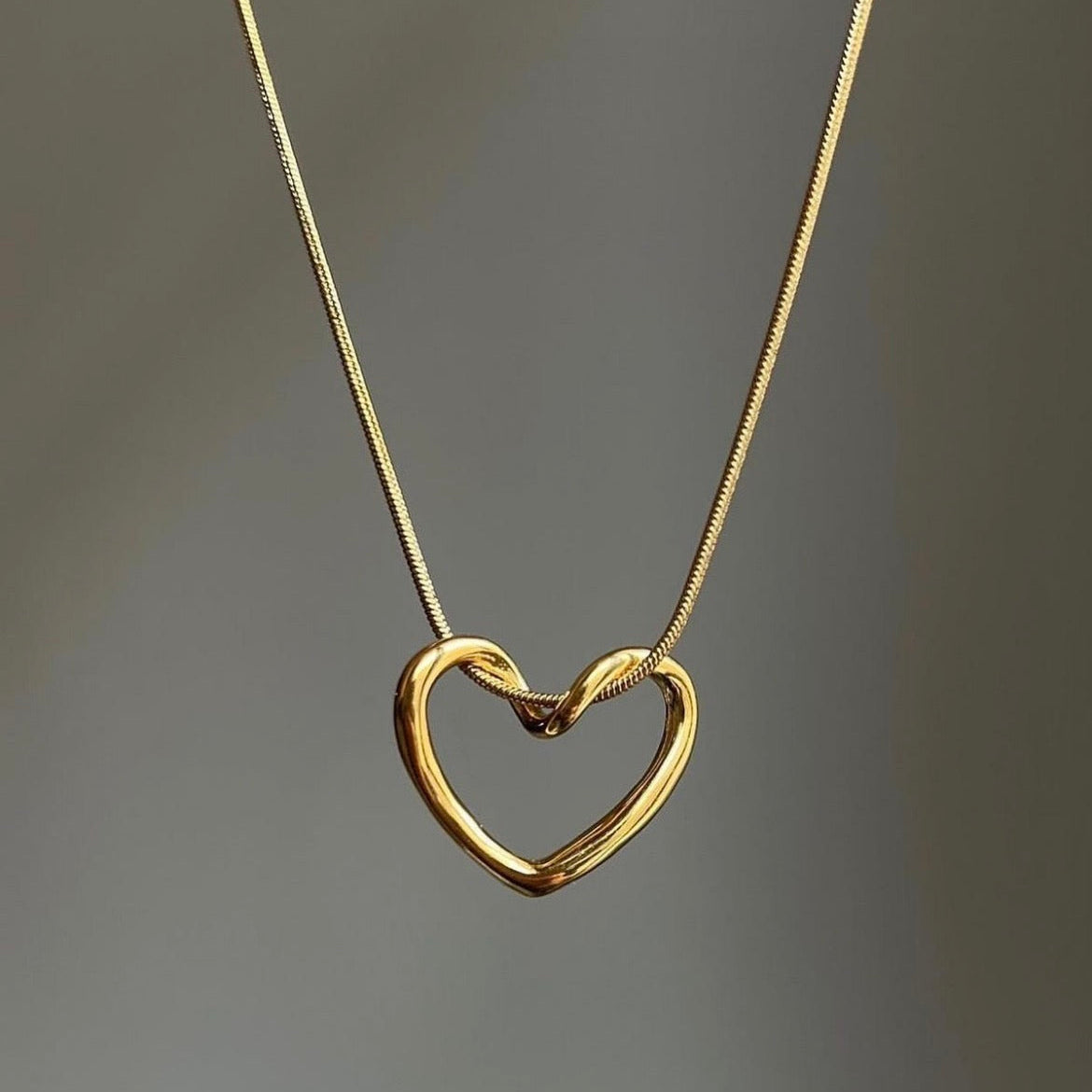 Golden Heart Pendant Necklace