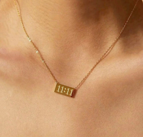 11:11 Manifestation Gold Pendant Necklace for Women Minimalist Jewellery