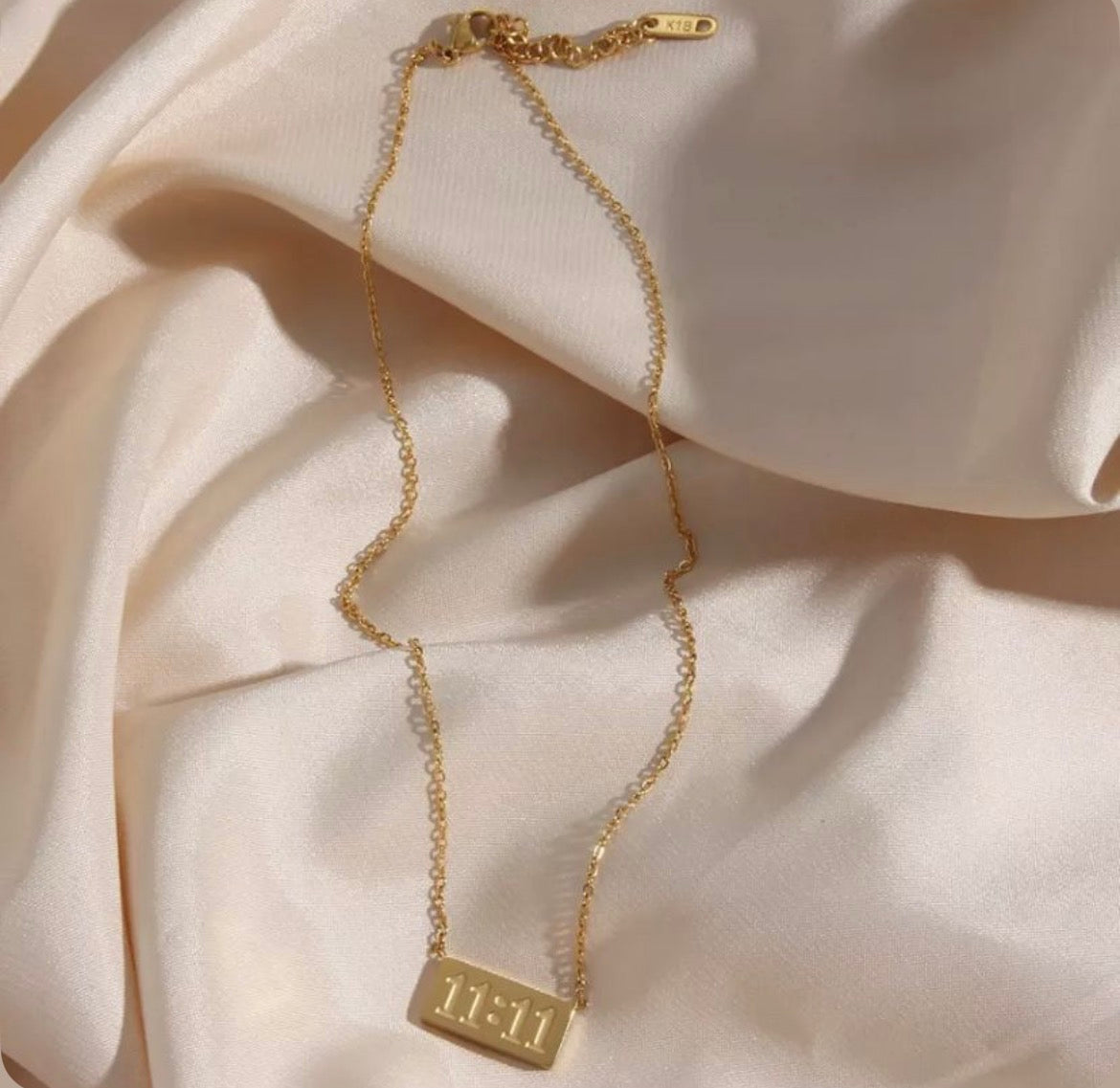 11:11 Manifestation Gold Pendant Necklace for Women Minimalist Jewellery
