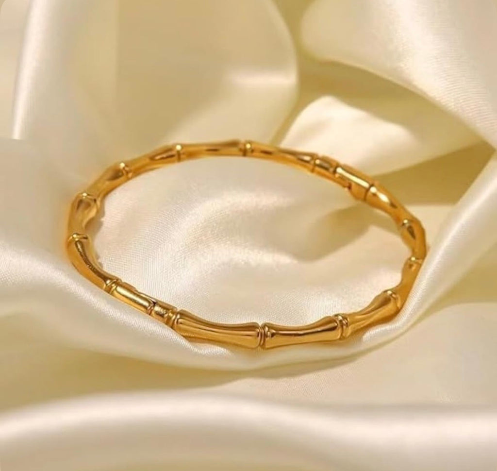 Bamboo Gold Stretch Bracelet