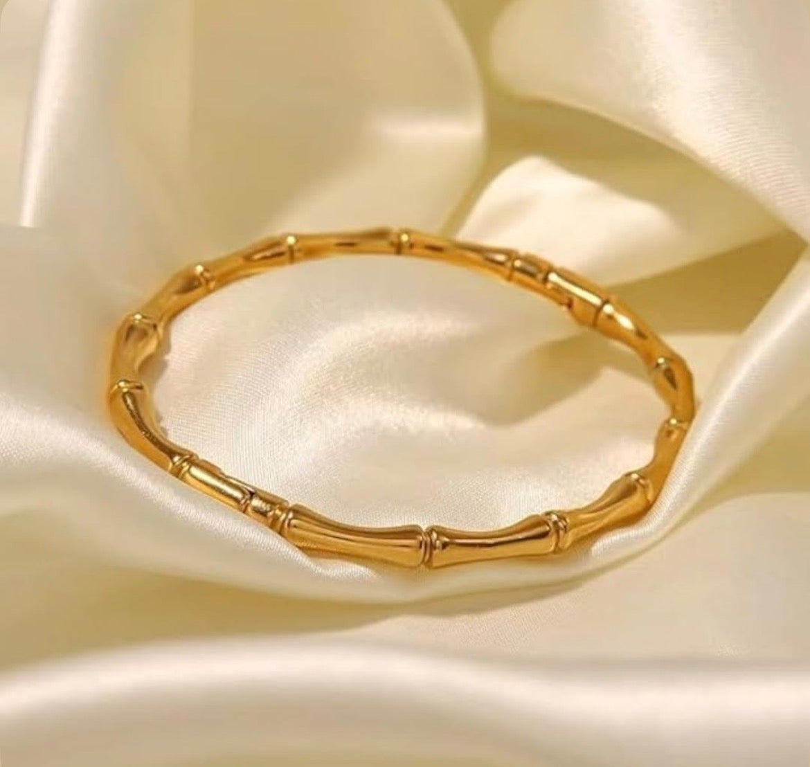 Bamboo Gold Stretch Bracelet