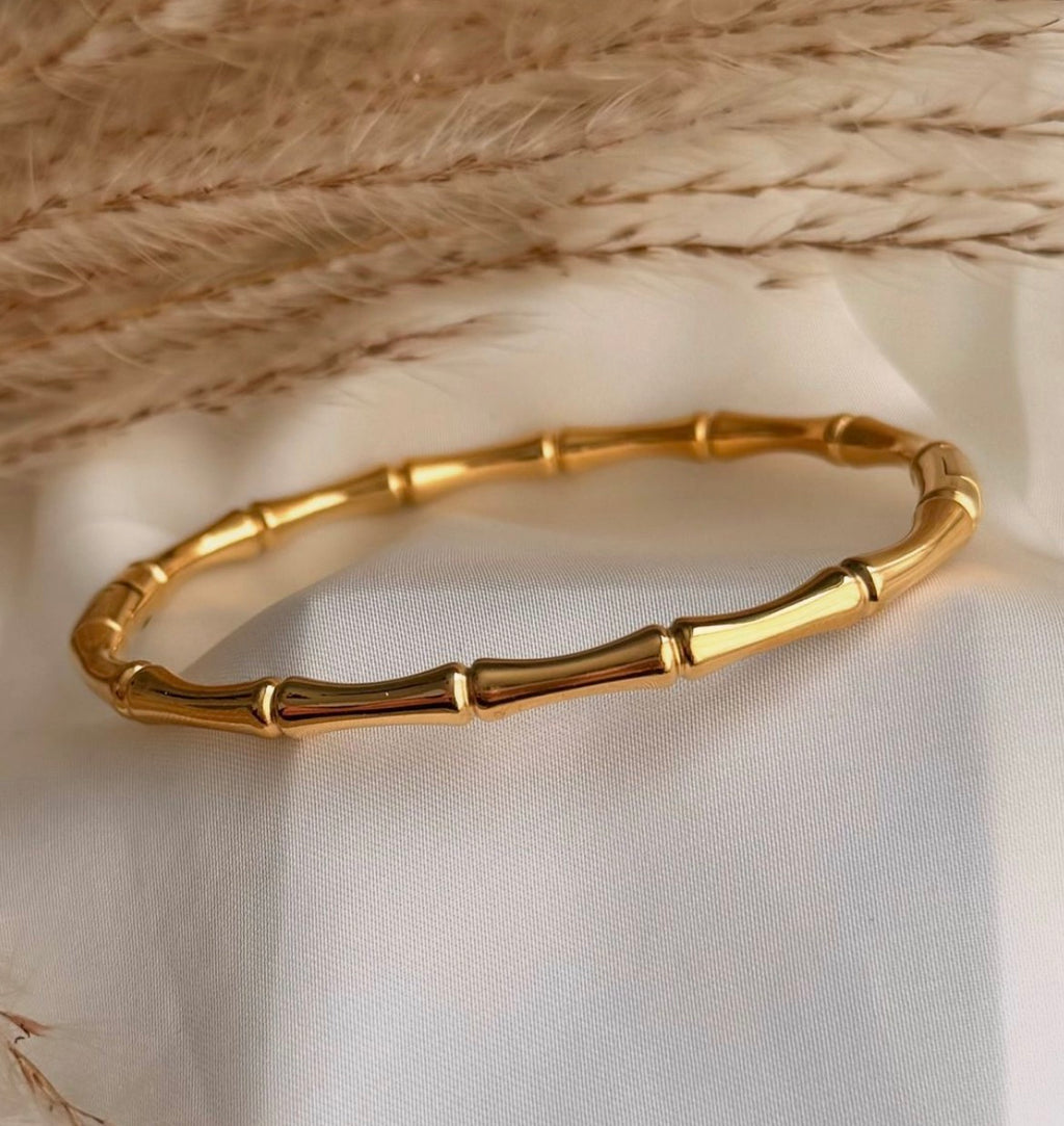 Bamboo Gold Stretch Bracelet