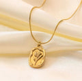 Golden Bloom Pendant Necklace