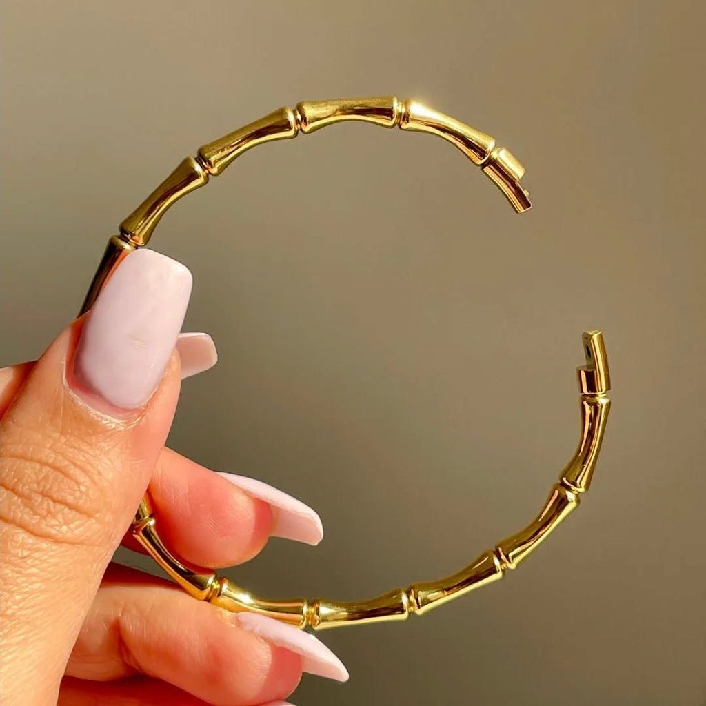 Bamboo Gold Stretch Bracelet