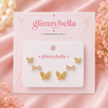 Butterfly Bow Earrings Set