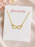Sparkling Infinity Crystal Gold Necklace