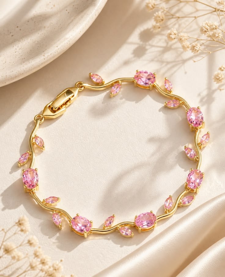 Pink Tulip Bracelet